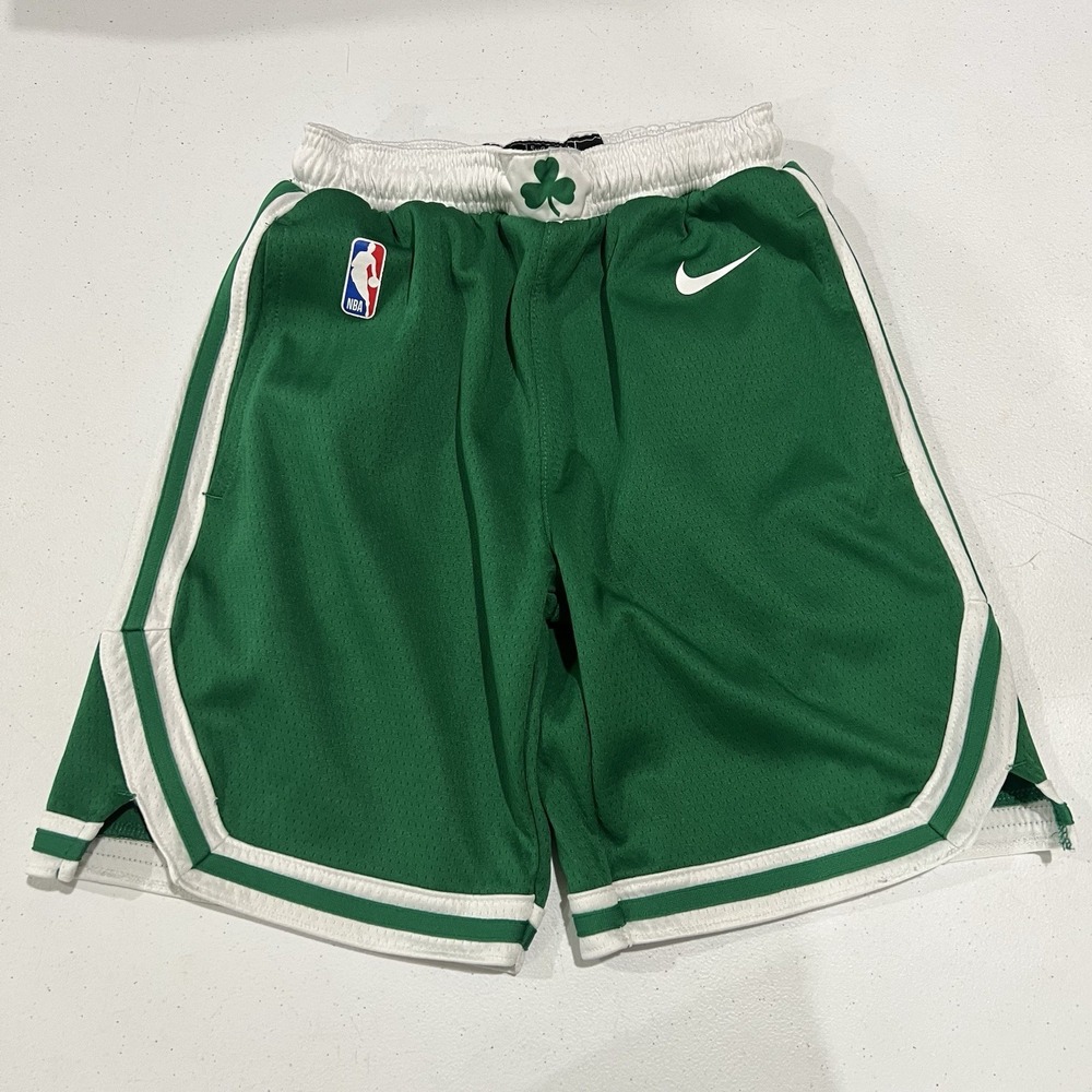 $60 Boston Celtics NBA Authentics Nike Dri-Fit Basketball Shorts Youth Small